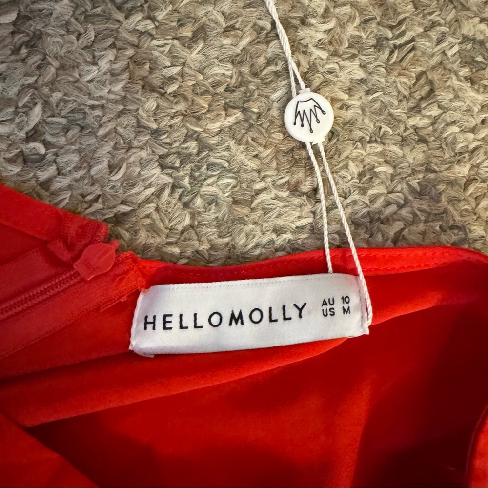 Hello Molly Red One-Shoulder Ruffle Dress NWT - Picture 4 of 9